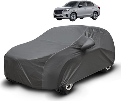 MOCKHE Car Cover For Honda Amaze (With Mirror Pockets)(Grey)