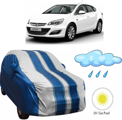 RWT Car Cover For Opel Astra (With Mirror Pockets)(Blue, White)