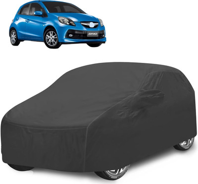 Caronix Car Cover For Honda Brio (With Mirror Pockets)(Grey)