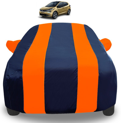 Auto Hub Car Cover For Tata Altroz (With Mirror Pockets)(Orange)