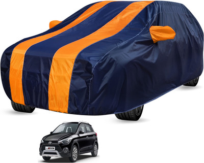 Auto Hub Car Cover For Hyundai i20 Active (Without Mirror Pockets)(Black, Orange)