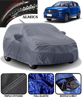 ALMICS Car Cover For MG Hector Plus (With Mirror Pockets)(Grey)