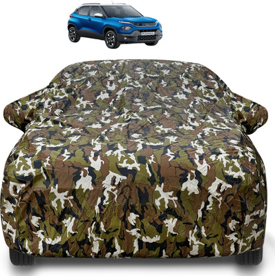 Auto Hub Car Cover For Tata Punch (With Mirror Pockets)(Brown)