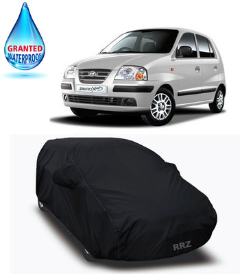 RRZ Car Cover For Hyundai Santro Xing (With Mirror Pockets)(Black, For 2020 Models)