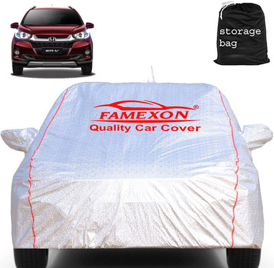 FAMEXON Car Cover For Honda WR-V, WRV (With Mirror Pockets)(Silver)
