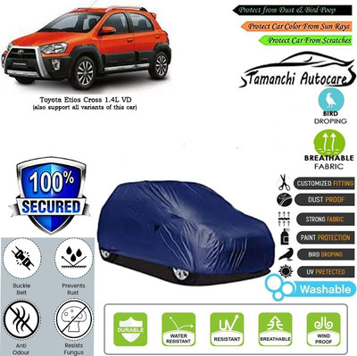 Tamanchi Autocare Car Cover For Toyota Etios Cross 1.4L VD(Blue)