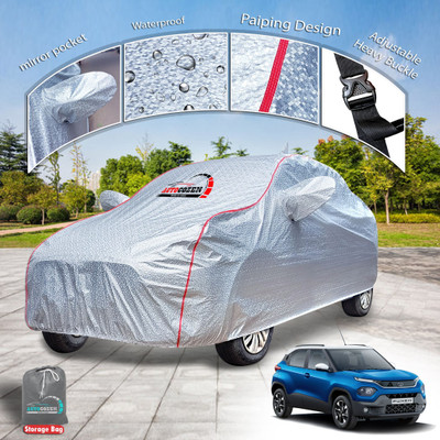 AUTOCOZEN Car Cover For Tata Punch (With Mirror Pockets)(Silver)