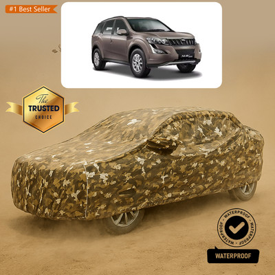 CODOKI Car Cover For Mahindra XUV500 AT W10 AWD (With Mirror Pockets)(Yellow, White)