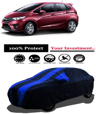 Amexride Car Cover For Honda Jazz 1.5 V i DTEC (With Mirror Pockets)(Multicolor)