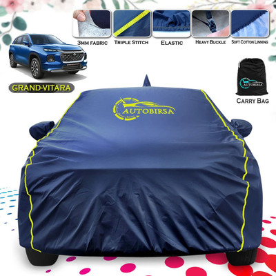 AUTOBIRSA Car Cover For Maruti Grand Vitara (With Mirror Pockets)(Blue)