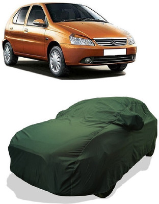 Coxtor Car Cover For Tata Indica eV2 Emax CNG GLX (With Mirror Pockets)(Green)