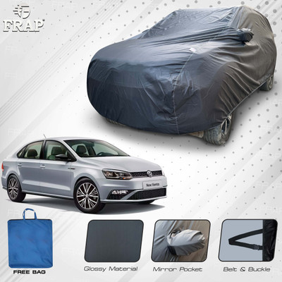 Frap Car Cover For Volkswagen Vento (With Mirror Pockets)(Grey)