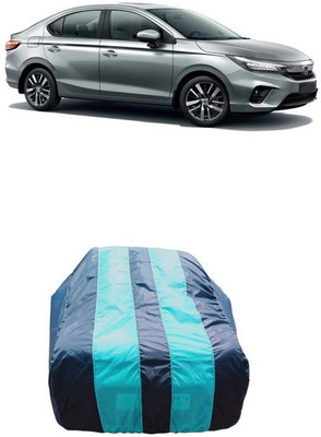 SRI GORAKHNATH TRADERS Car Cover For Honda City i-Dtec (Without Mirror Pockets)(White, Blue)