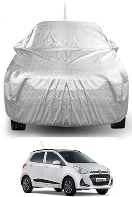 Auto Hub Car Cover For Hyundai Grand i10 (With Mirror Pockets)(Silver)