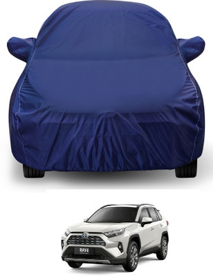 Auto Hub Car Cover For Toyota Hyryder (With Mirror Pockets)(Blue)
