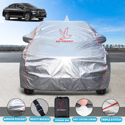 SRP PRODUCT Car Cover For Skoda Slavia (With Mirror Pockets)(Silver, For 2022, 2023, 2024 Models)