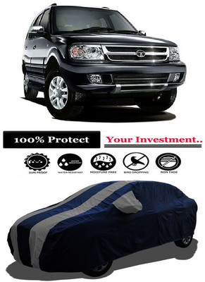 Amexride Car Cover For Tata Safari VTT EX (With Mirror Pockets)(Grey)