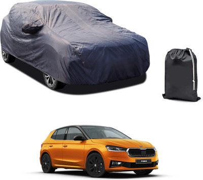 CODOKI Car Cover For Skoda Fabia (With Mirror Pockets)(Grey)