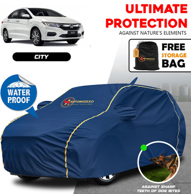 AUTOMOZEXO Car Cover For Honda City, City i DTec E, City i VTEC CVT VX, City SV MT Petrol, City V CVT Petrol (With Mirror Pockets)(Blue)