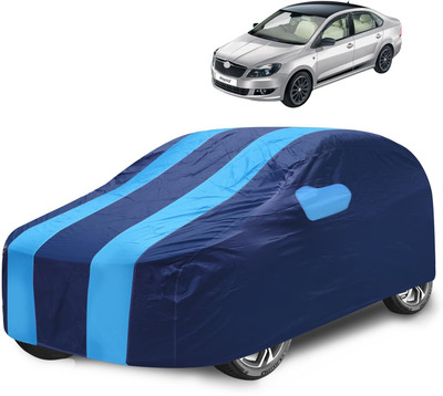 Caronix Car Cover For Skoda Rapid (With Mirror Pockets)(Blue)