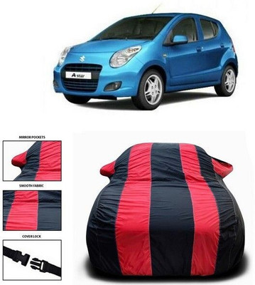 ANTHUB Car Cover For Maruti Suzuki Alto 800 (With Mirror Pockets)(Red, Black)