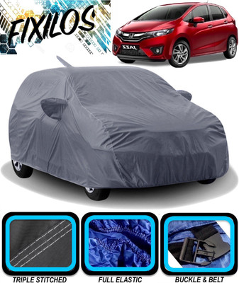 FIXILOS Car Cover For Honda Jazz (With Mirror Pockets)(Grey)