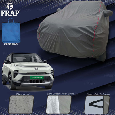 Frap Car Cover For Tata Punch EV, Punch (With Mirror Pockets)(Grey, Red, For 2024 Models)