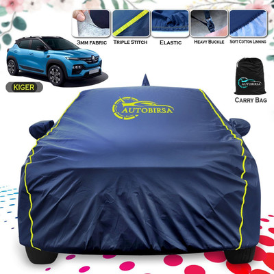 AUTOBIRSA Car Cover For Renault Kiger (With Mirror Pockets)(Blue)