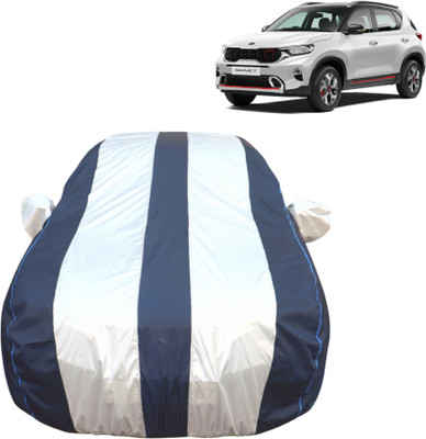 Motorbotz Car Cover For Kia Sonet (With Mirror Pockets)(Blue, White, For 2020, 2021, 2022, 2023, 2024 Models)