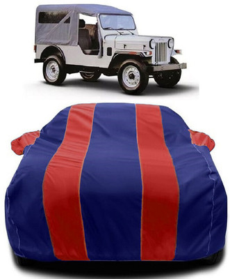 Autoprime Car Cover For Mahindra Commander 650 Di (With Mirror Pockets)(Red, Blue)