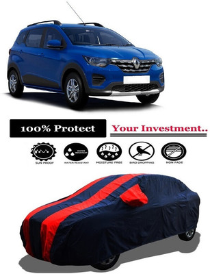 Amexride Car Cover For Renault Triber RXT (With Mirror Pockets)(Red)