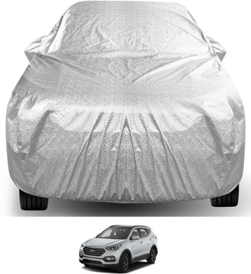 Auto Hub Car Cover For Hyundai SantaFe (With Mirror Pockets)(Silver)