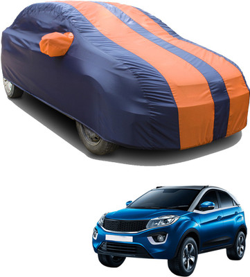 SS FOR YOUR SMART NEEDS Car Cover For Tata Nexon (With Mirror Pockets)(Orange, Blue)