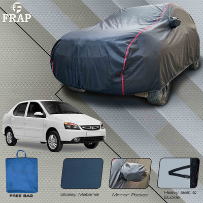 Frap Car Cover For Tata Indigo, Indigo CS, Indigo DLS, Indigo eCS (With Mirror Pockets)(Grey, Red)