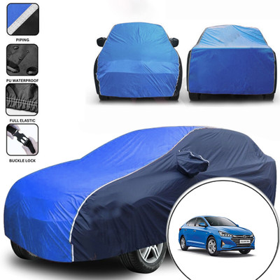 THE REAL ARV Car Cover For Hyundai Elantra, Elantra 1.6 CRDI, Elantra 1.8i, Elantra 2.0 S MT, Elantra 2.0 SX (O) AT, Elantra Fluidic, Elantra GLS (With Mirror Pockets)(Blue)