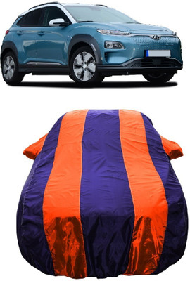 Wegather Car Cover For Hyundai Kona Electric Premium Dual Tone Electric (With Mirror Pockets)(Orange)