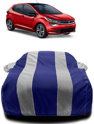 Autoprime Car Cover For Tata Altroz XM Petrol (With Mirror Pockets)(White, Blue)