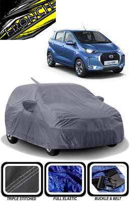 FRONCH Car Cover For Datsun Redi GO 1.0 S (With Mirror Pockets)(Grey)