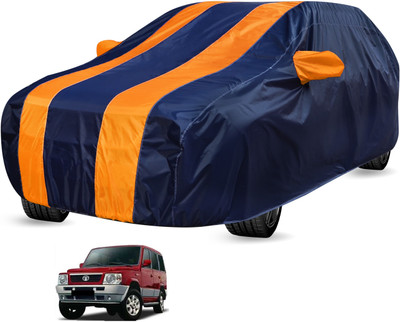 Auto Hub Car Cover For Tata Sumo (Without Mirror Pockets)(Black, Orange)
