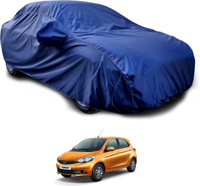 GOSHIV-car and bike accessories Car Cover For Tata Tiago (With Mirror Pockets)(Blue)