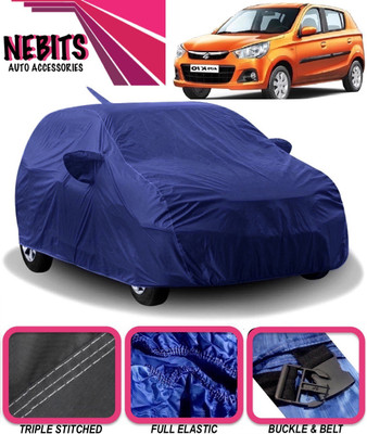NEBITS Car Cover For Maruti Suzuki Alto K10 (With Mirror Pockets)(Blue)