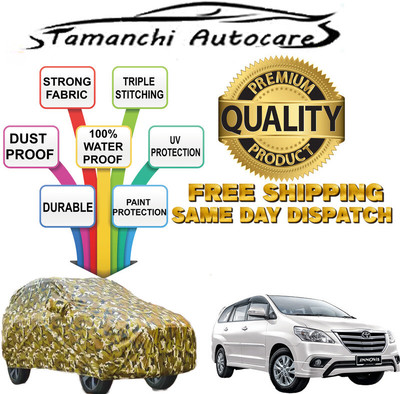 Tamanchi Autocare Car Cover For Toyota Innova (With Mirror Pockets)(Multicolor)