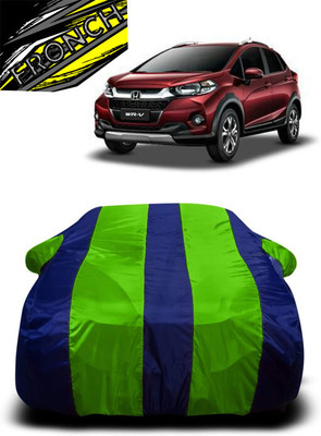 FRONCH Car Cover For Honda WRV (With Mirror Pockets)(Green, Blue)