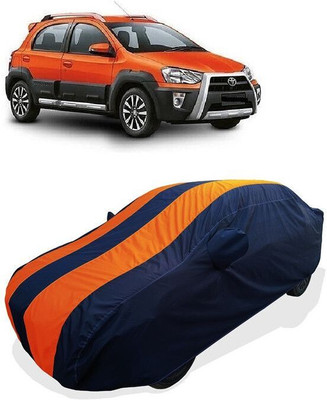 QLAX Car Cover For Maruti Etios Cross 1.5L V Petrol (With Mirror Pockets)(Orange)