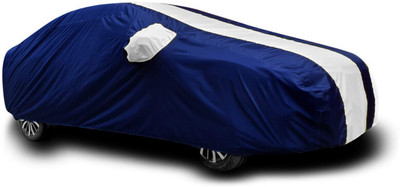FRONCH Car Cover For Kia Seltos GTX Plus AT 1.4 (With Mirror Pockets)(White, Blue)