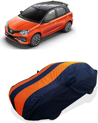 Coxtor Car Cover For Toyota Etios Liva VX Limited Edition Petrol (With Mirror Pockets)(Orange)