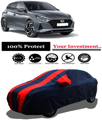 Amexride Car Cover For Hyundai i20 Sportz AT (With Mirror Pockets)(Red)