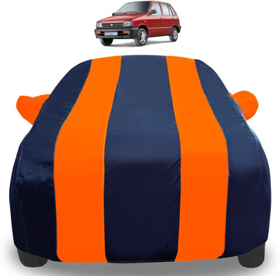 Amanzo Car Cover For Maruti 800 (With Mirror Pockets)(Orange)