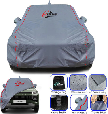 GARREGE Car Cover For Hyundai Exter, Exter (With Mirror Pockets)(Grey, For 2023, 2024, 2025 Models)