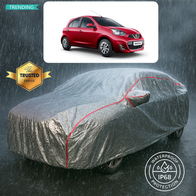 PAGORA Car Cover For Nissan Micra (With Mirror Pockets)(Silver)